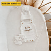 Baby‘s Mini Knit Romper - Embroidery Craft Customized Names - The best gift for moms or newborns